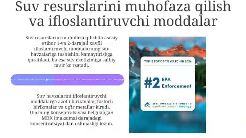 Suv resurslarining ekologik ahamiyati va suvdan foydalanish turlari 4