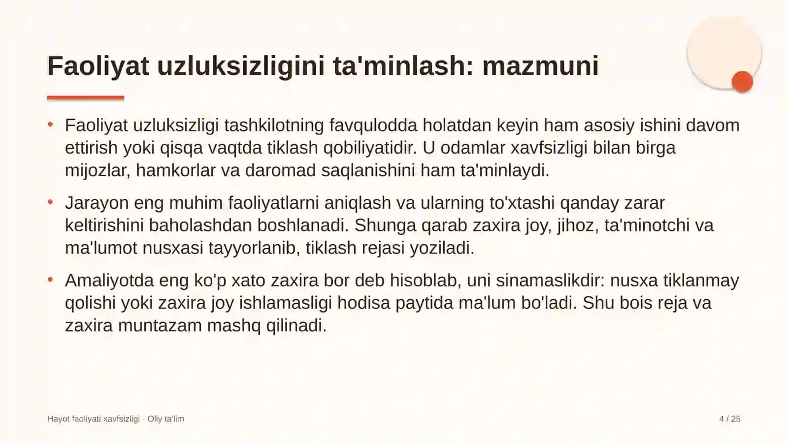 alkogolsiz ichimliklar ishlab chiqarishda faoliyat uzluksizligini ta'minlash 5678 4