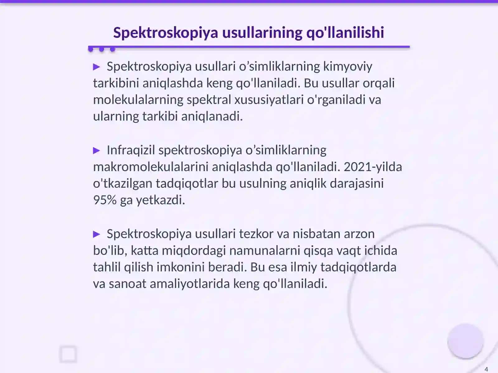 O’simliklarni kimyoviy tarkibini aniqlashning zamonaviy usullari 4