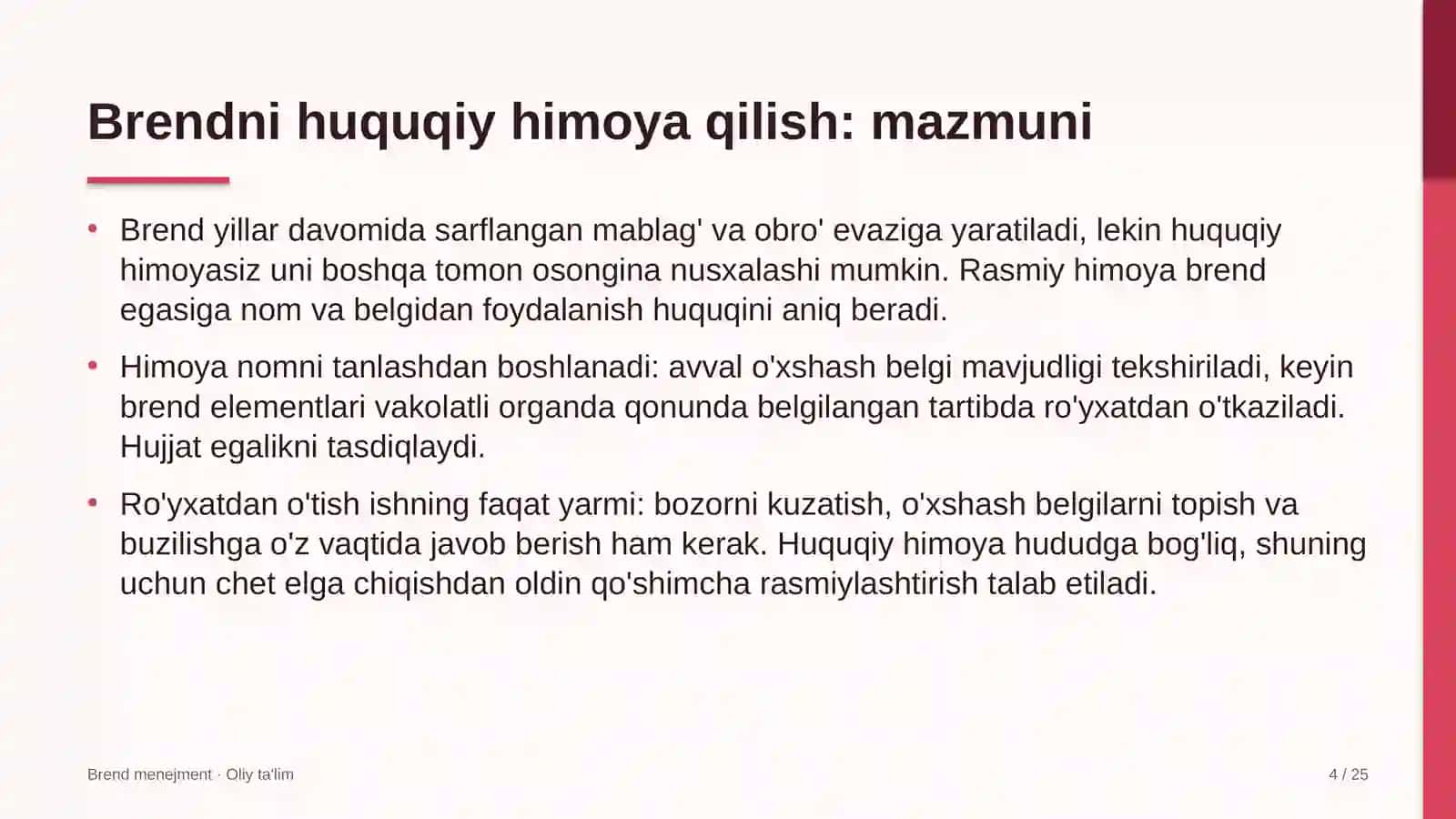 Dizayn studiyalarida brendni huquqiy himoya qilish 4