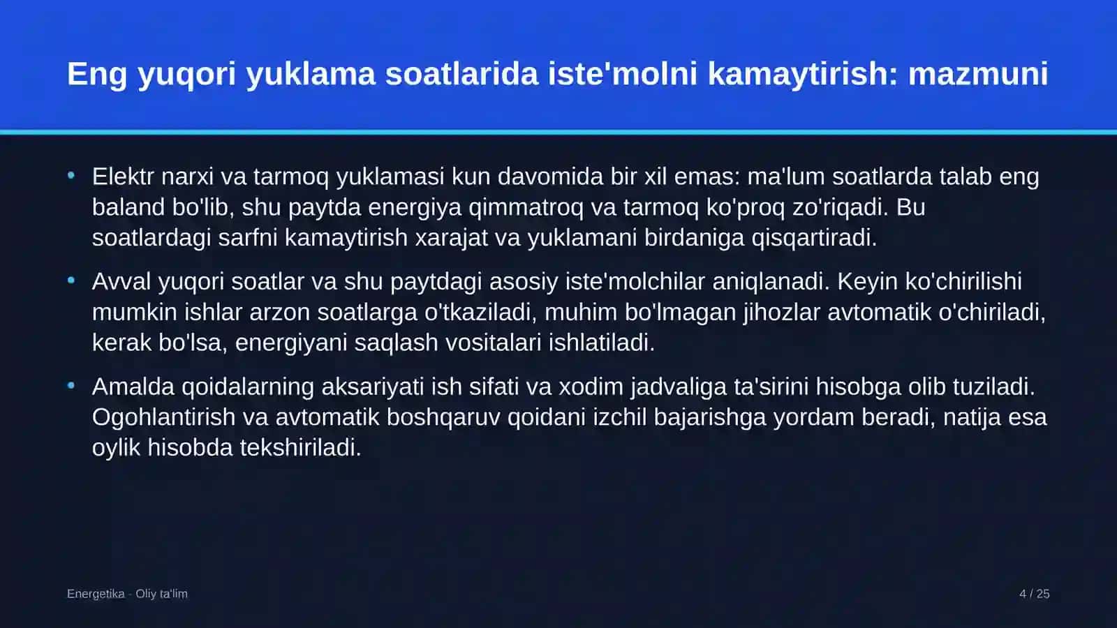 qurilish mollari do'konlarida eng yuqori yuklama soatlarida iste'molni kamaytirish 5025 4