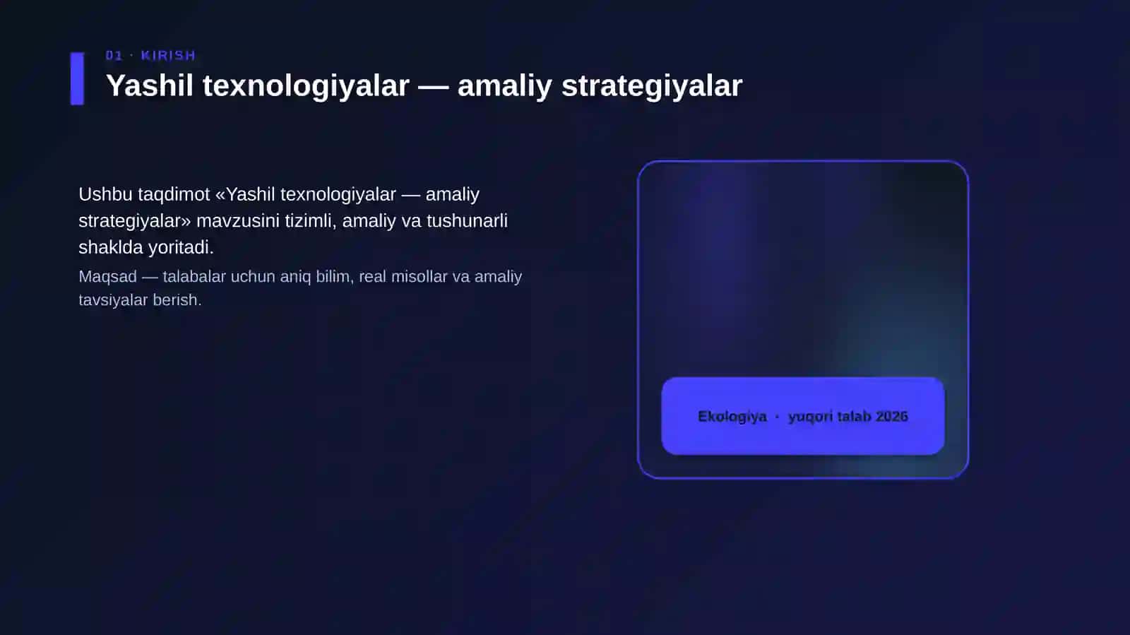 Yashil texnologiyalar — amaliy strategiyalar 4