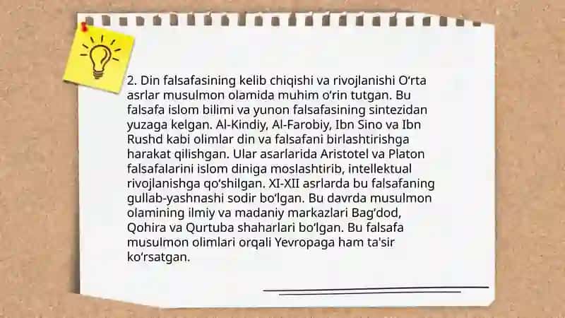 Din, dinshunoslik, din falsafasi, geologiya, teosofiya, xudojoʻylik, diniy eʼtiqod, aqida, ilohiyot tushunchalarining mohiyati 4