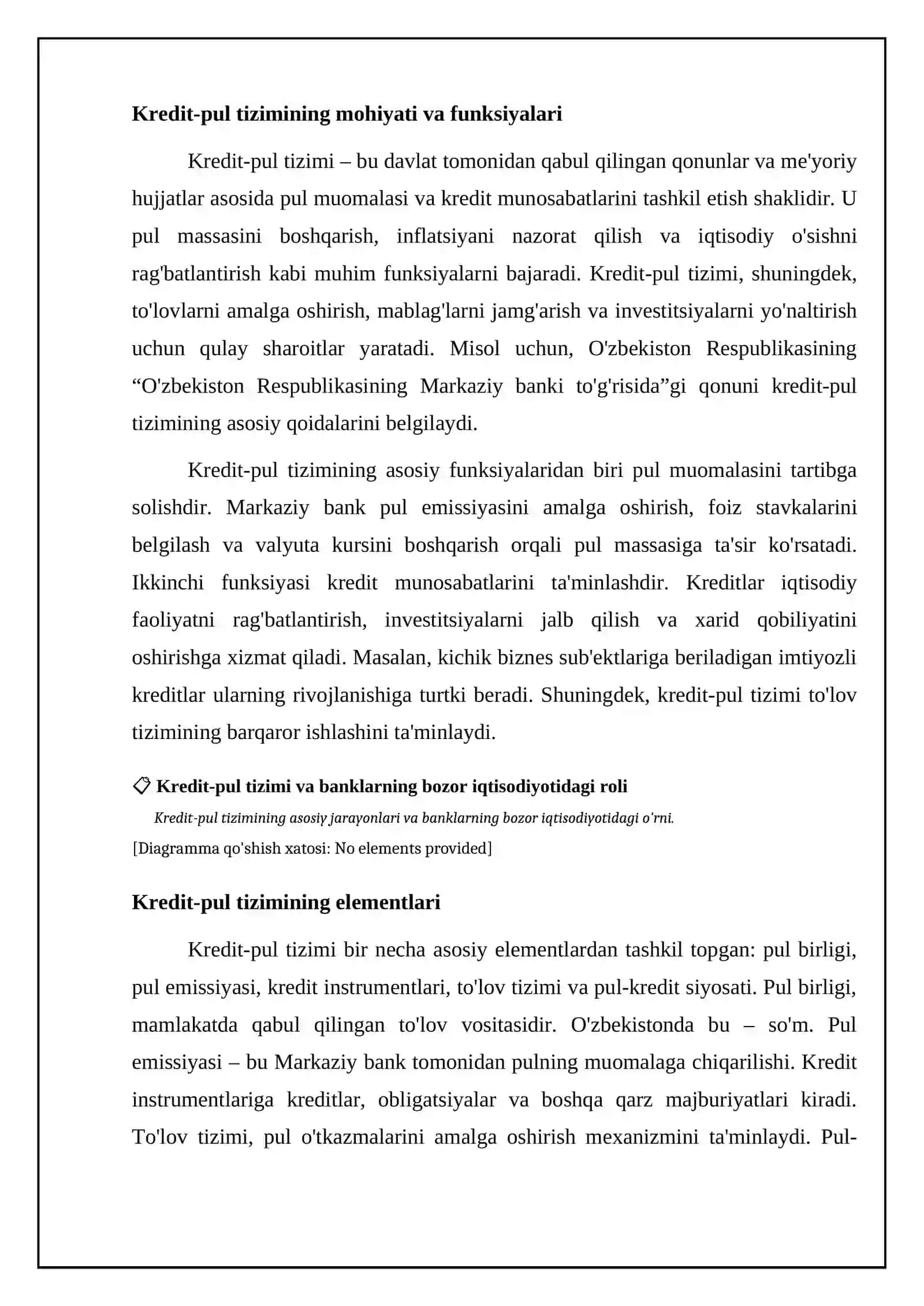 Pul-kredit tizimi. banklar va ularning bozor iqtisodiyotdagi roli 4