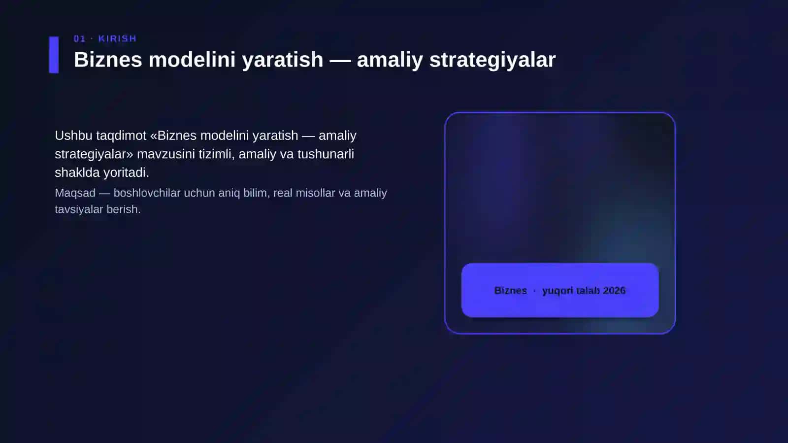 Biznes modelini yaratish — amaliy strategiyalar 4