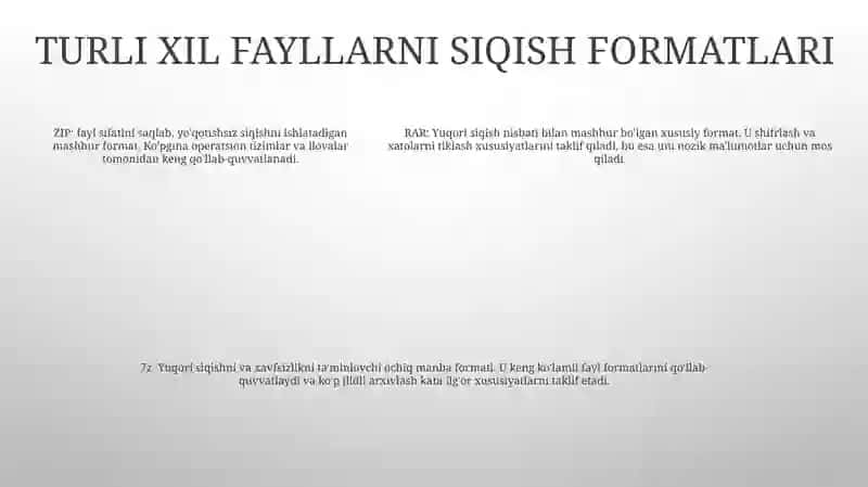 Fayllarni Arxivlash Va Arxiv Fayllarni Ochish 4