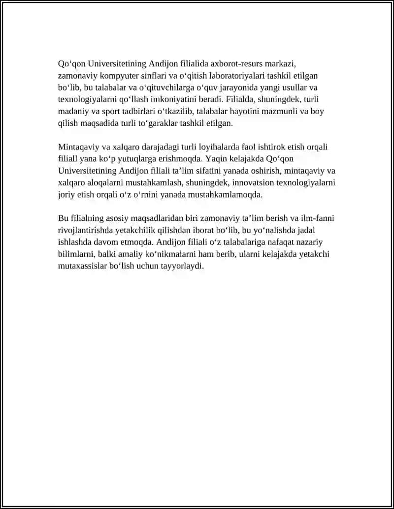 QOʻQON UNIVERSITETI ANDIJON FILYALI 4