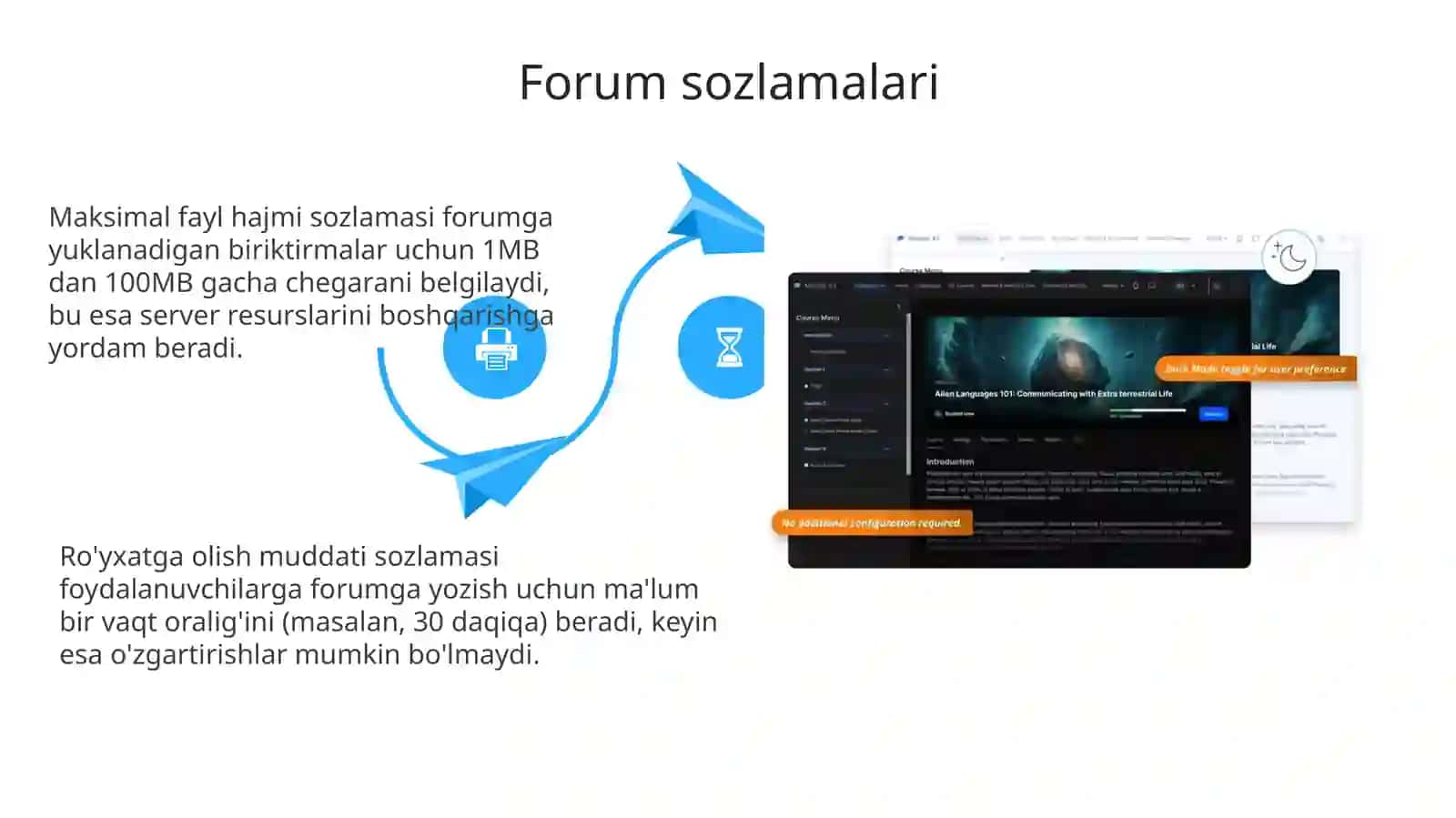 Moodle  tizimida forum yaratish 4