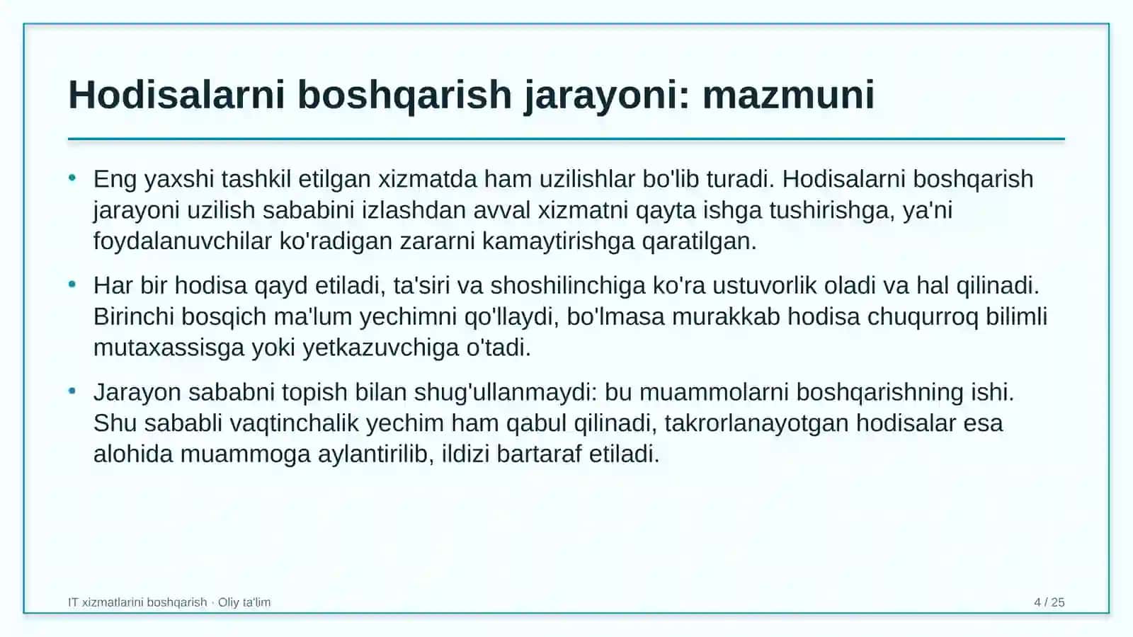 uy joy mulkdorlari shirkatlarida hodisalarni boshqarish jarayonini joriy etish 6117 4