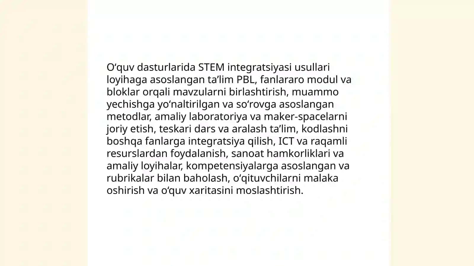 Ta'limda STEM texnologiyalarini joriy etish strategiyalari 4