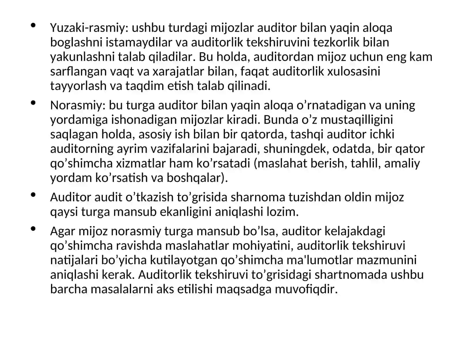 Audit tekshiruvining umumiy maqsadi 4