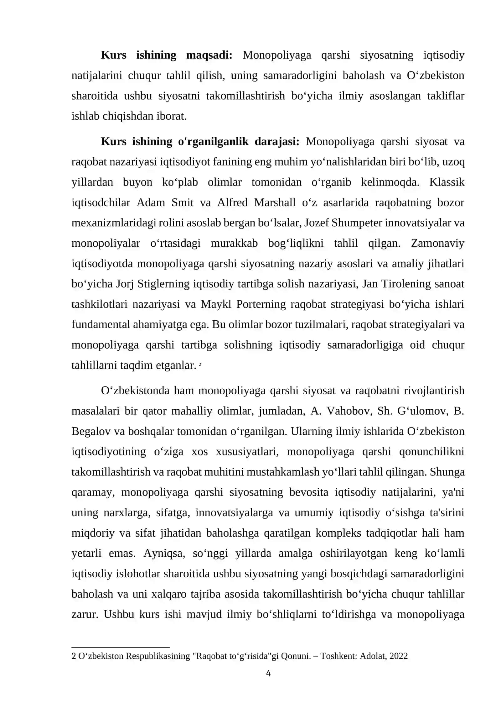 MONOPOLIYAGA QARSHI SIYOSATNI AMALGA OSHIRISH MEXANIZMLARI VA VOSITALARI 4