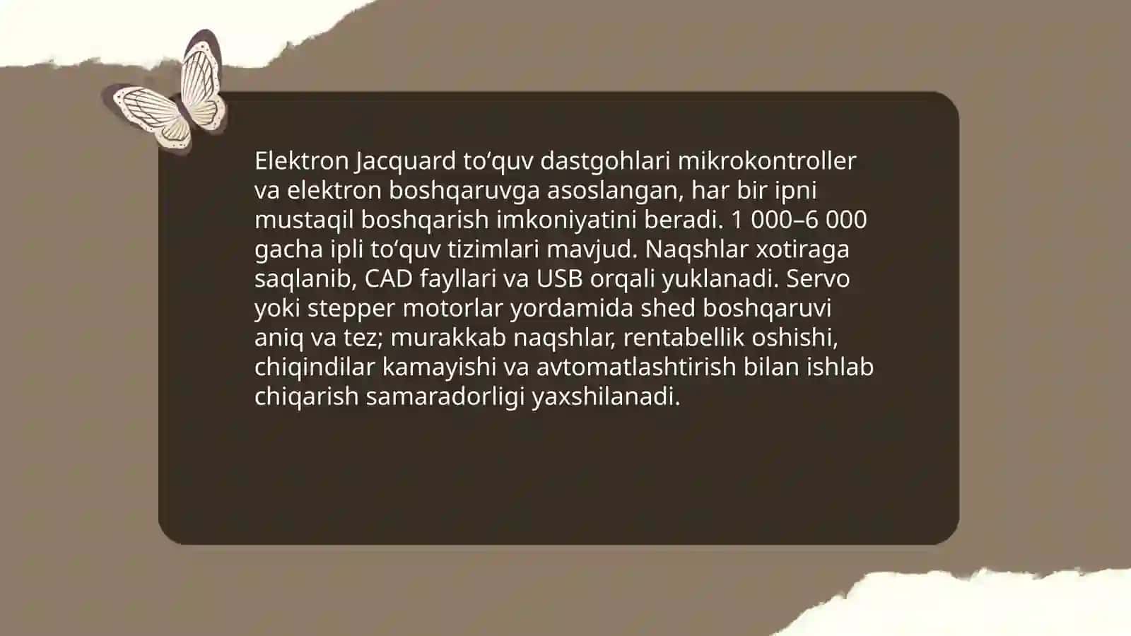 Zamonaviy toʻquv dastgohlari 4
