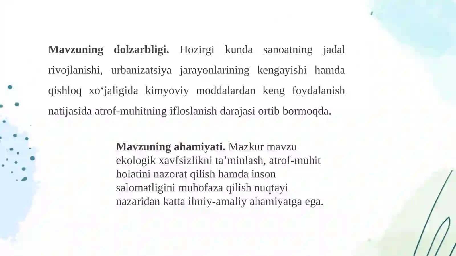 Elektr kimyoviy analiz usullarining atrof-muhit obyektlari analizida qoʻllanilishi 4