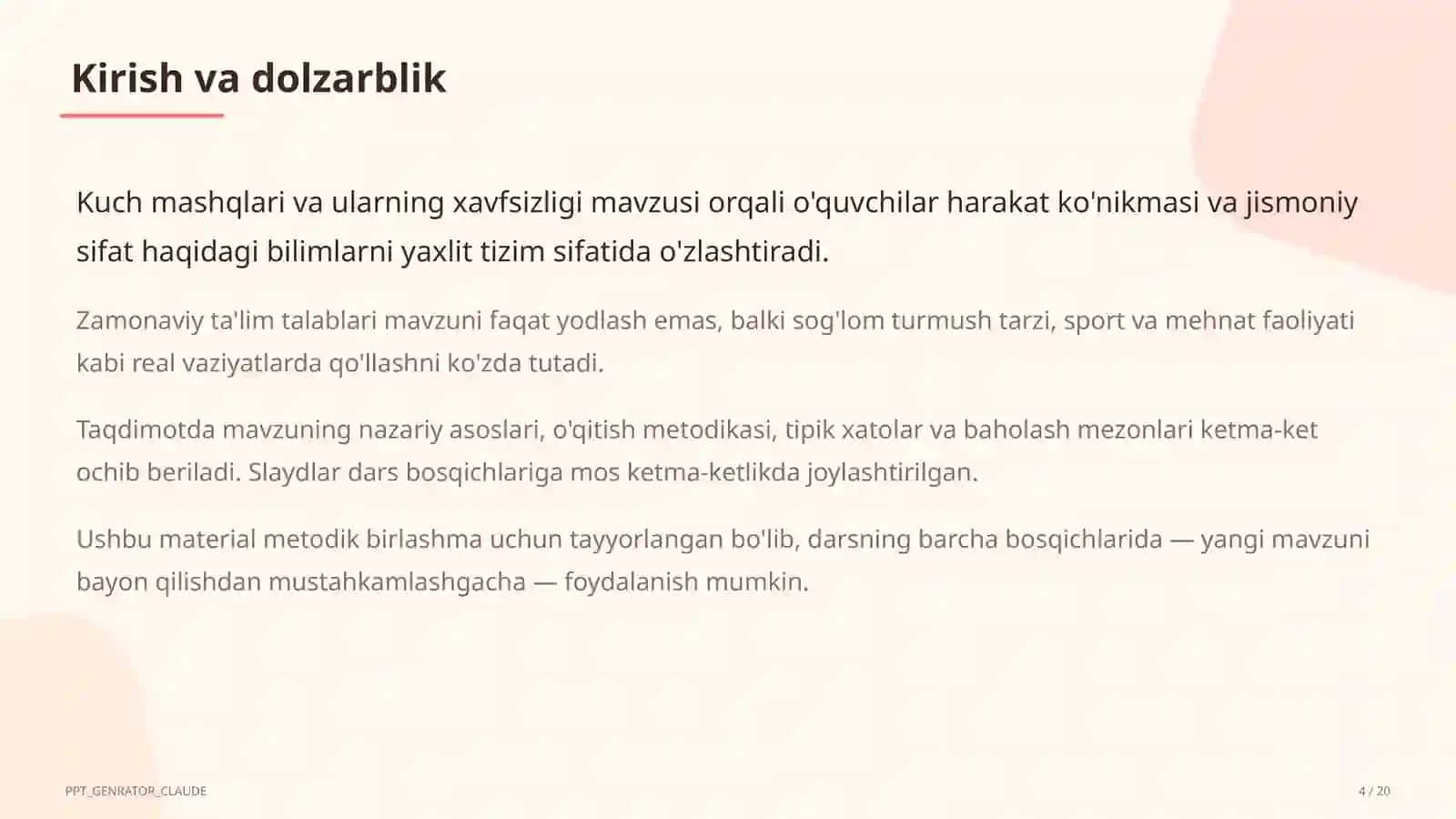 Kuch mashqlari va ularning xavfsizligi (8-sinf) 4