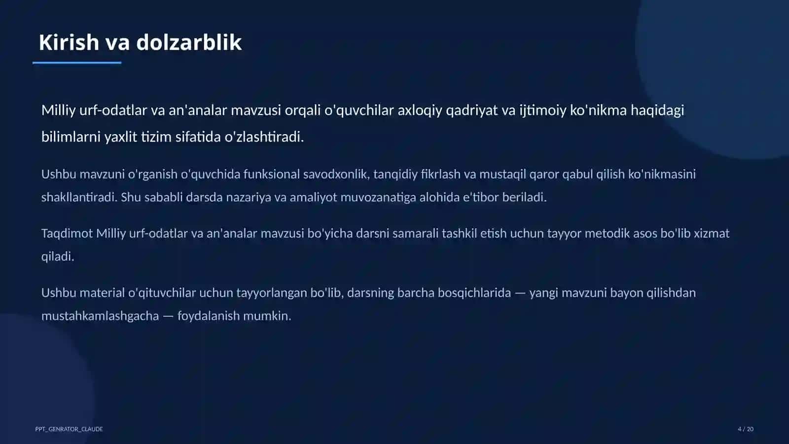 Milliy urf-odatlar va an'analar (5-sinf) 4