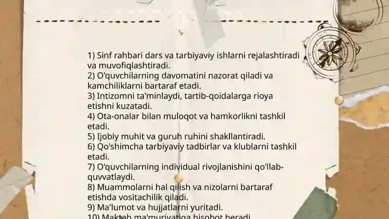 Oʻquvchilar jamoasini tashkil etish va tarbiyalash ishini rejalashtirish 4