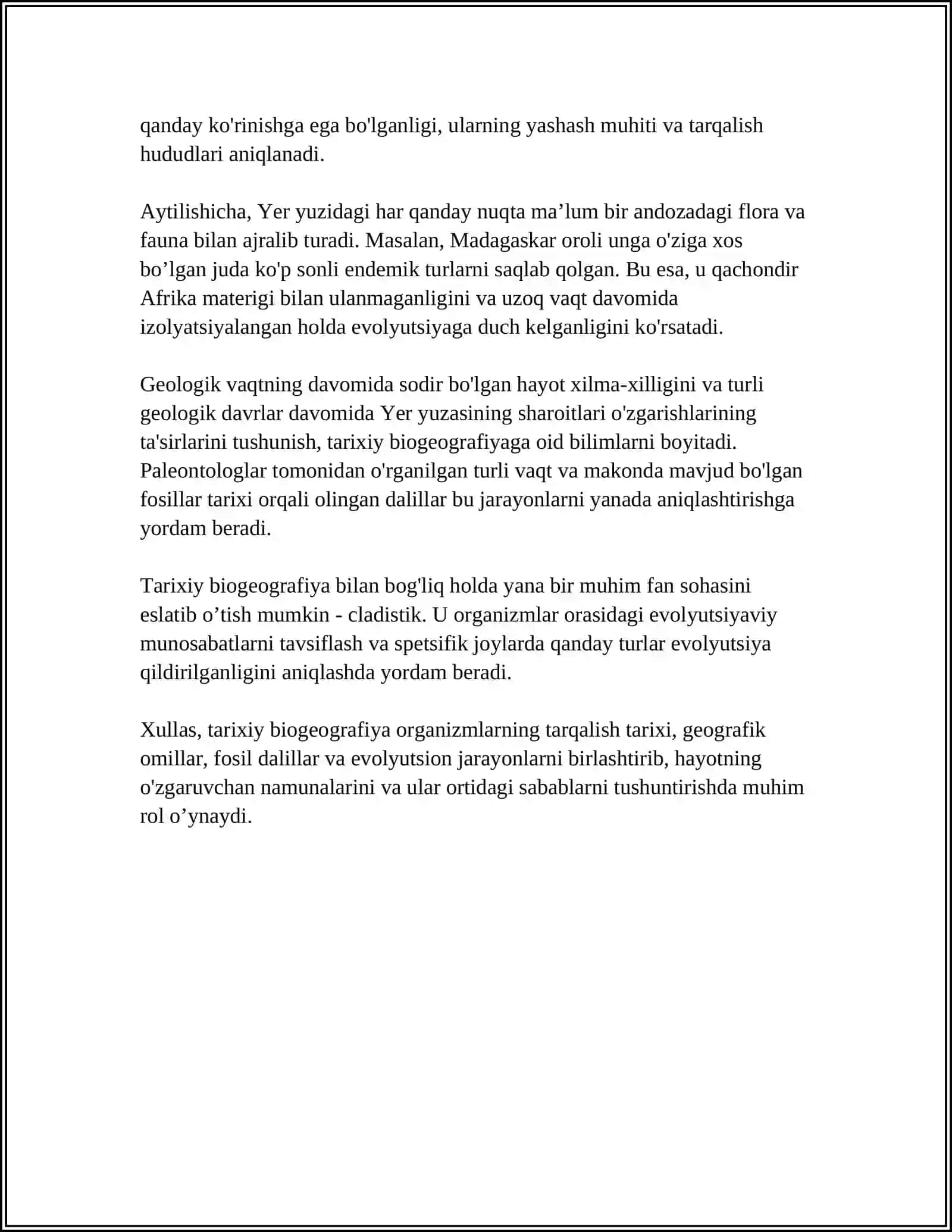 TURLARNING BIOGEOGRAFIK QAYTA SHAKILLANISHI 4