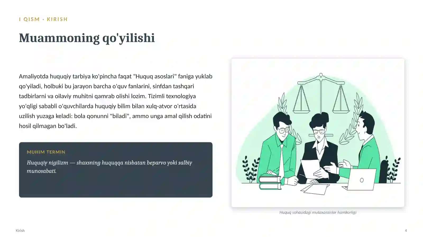 Tarbiyaviy faoliyatni tashkil etish texnologiyasi 4