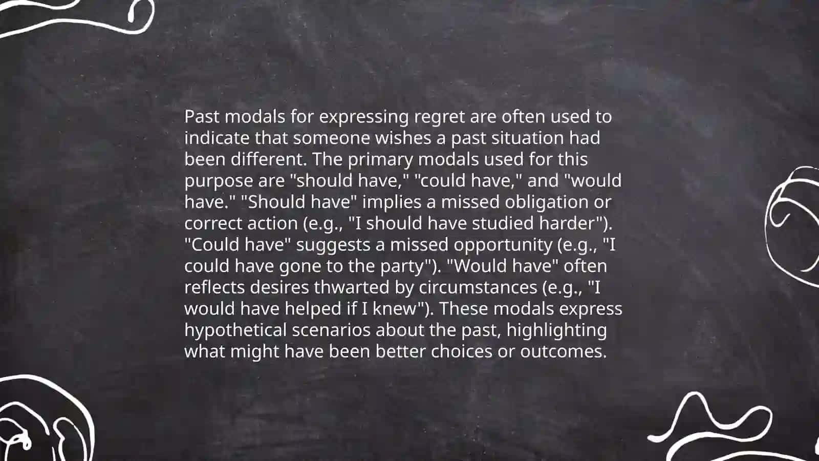 Past modals 4