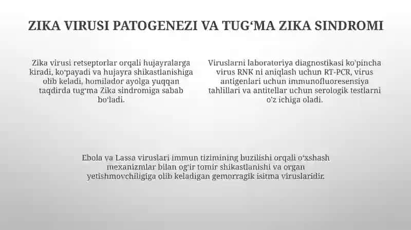Ebola lassa zika viruslari patogenezi va labaratoriya diaginostikasi 4