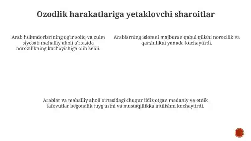 Movarounnahr Va Xurosonda Arablar Bosqiniga Qarshi Xalq Ozodlik Harakatlari.Abu Muslim QoʻZgʻOloni 4