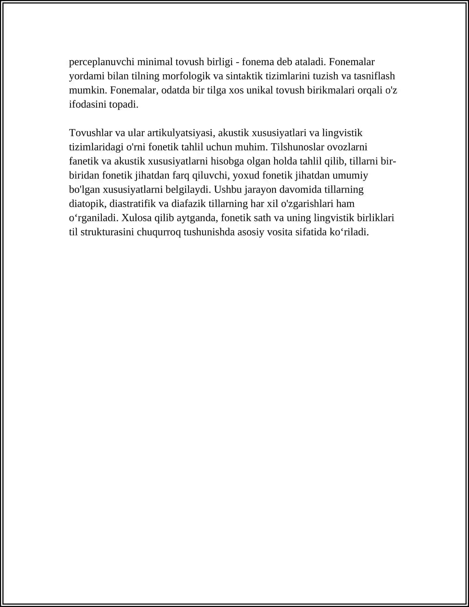 Fonetik sath va uning lingvistik birliklari 4