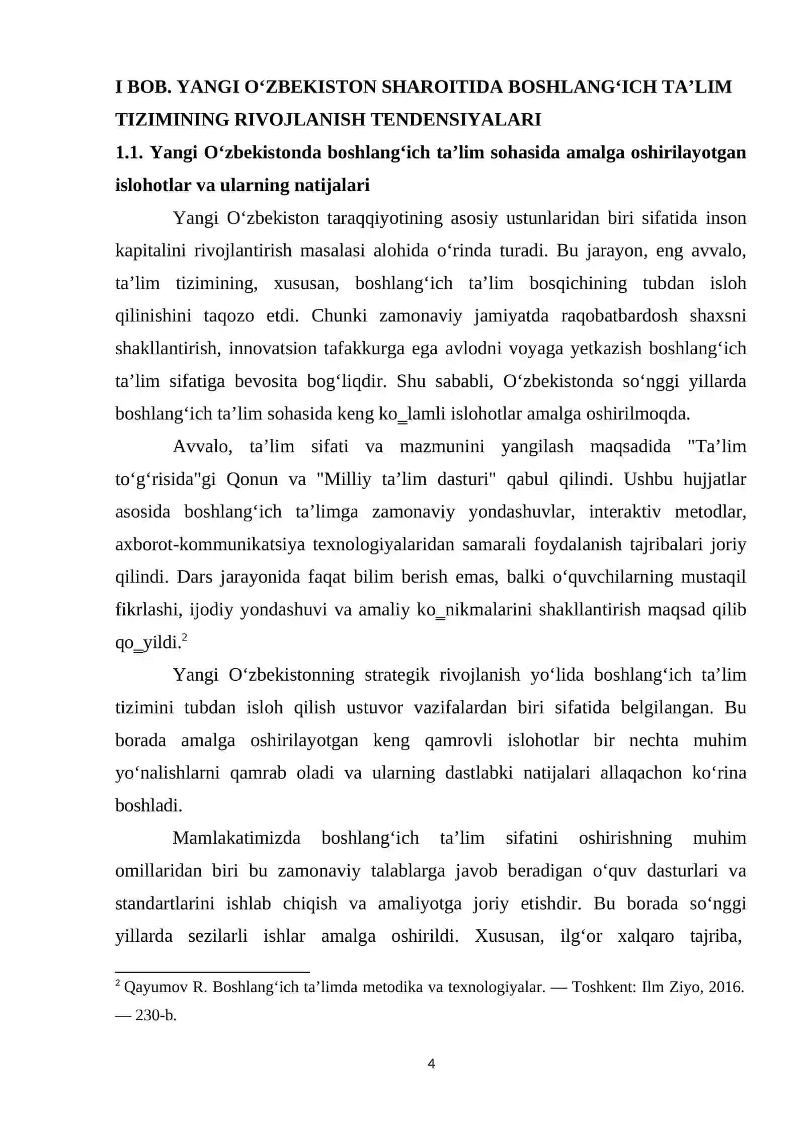 Yangi O'zbekistonning boshlang'ich ta'lim borasidagi rivojlangan davlatlar bilan hamkorliklari 4