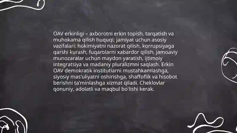 OAV erkinligi va uning jamiyatdagi roli 4