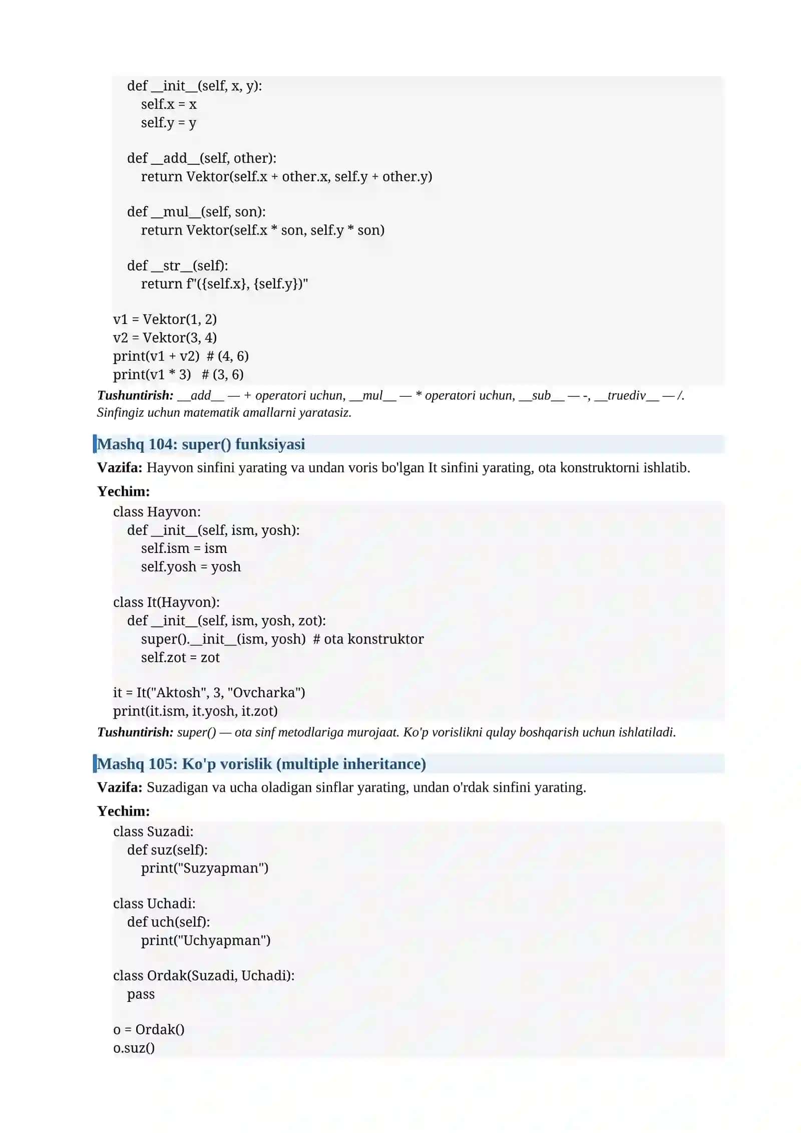 PYTHON DASTURLASH 100 TA MASHQ 2-QISM 4