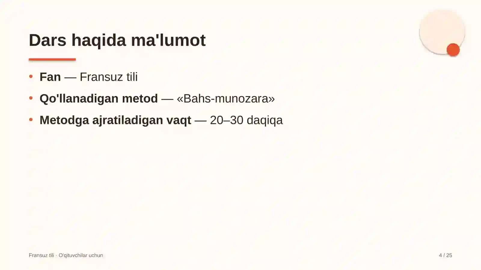 fransuz tili darslarida bahs munozara metodidan foydalanish 2010 4