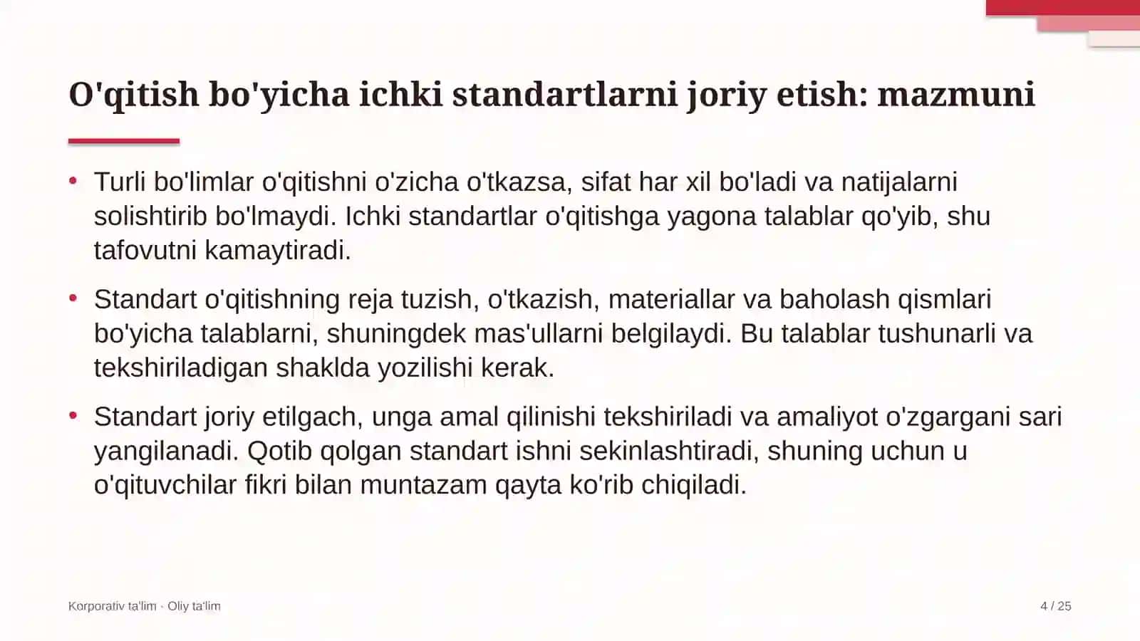shamol elektr stansiyalarida o'qitish sohasidagi ichki standartlarni joriy etish 3836 4