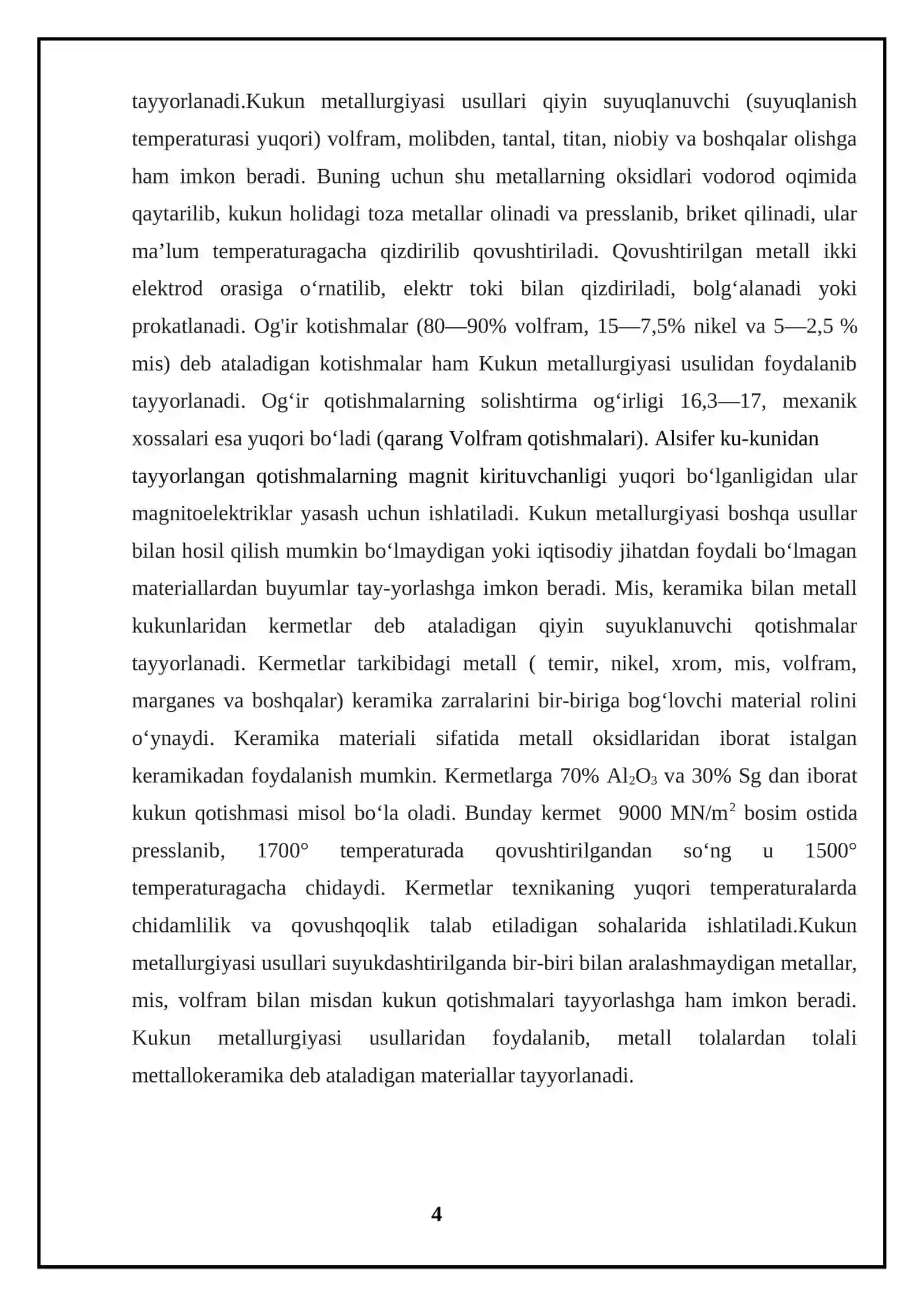 Belgilangan PdAP xususiyatlariga ega palladiy kukunlarini ishlab chiqarish texnologiyasini ishlab chiqish 4