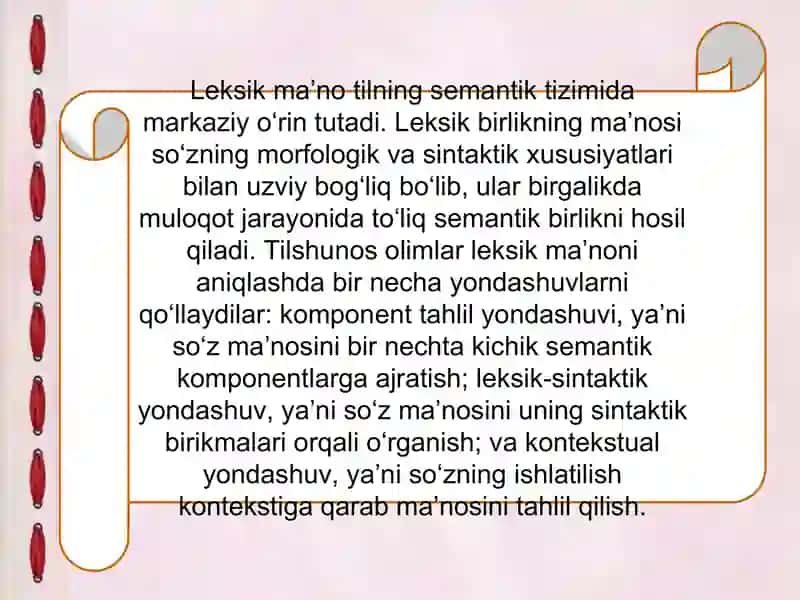 Leksik mano va tushuncha 4
