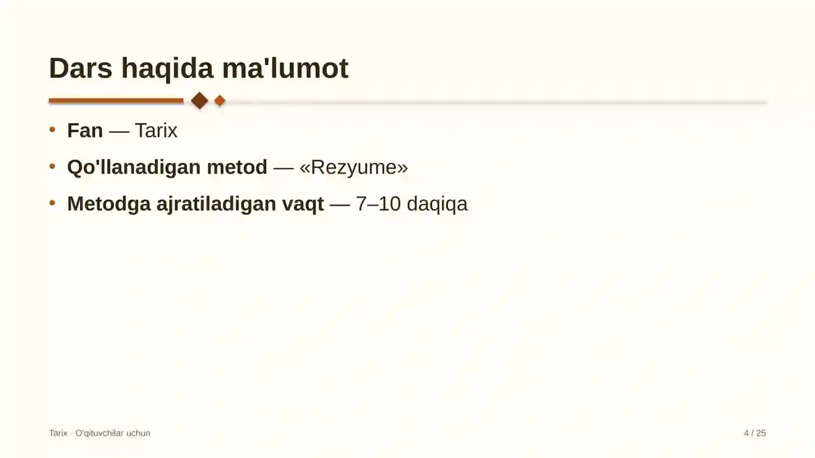 tarix darslarida rezyume metodidan foydalanish 3640 4