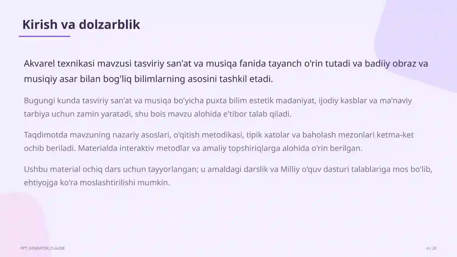 Akvarel texnikasi (5-sinf) 4
