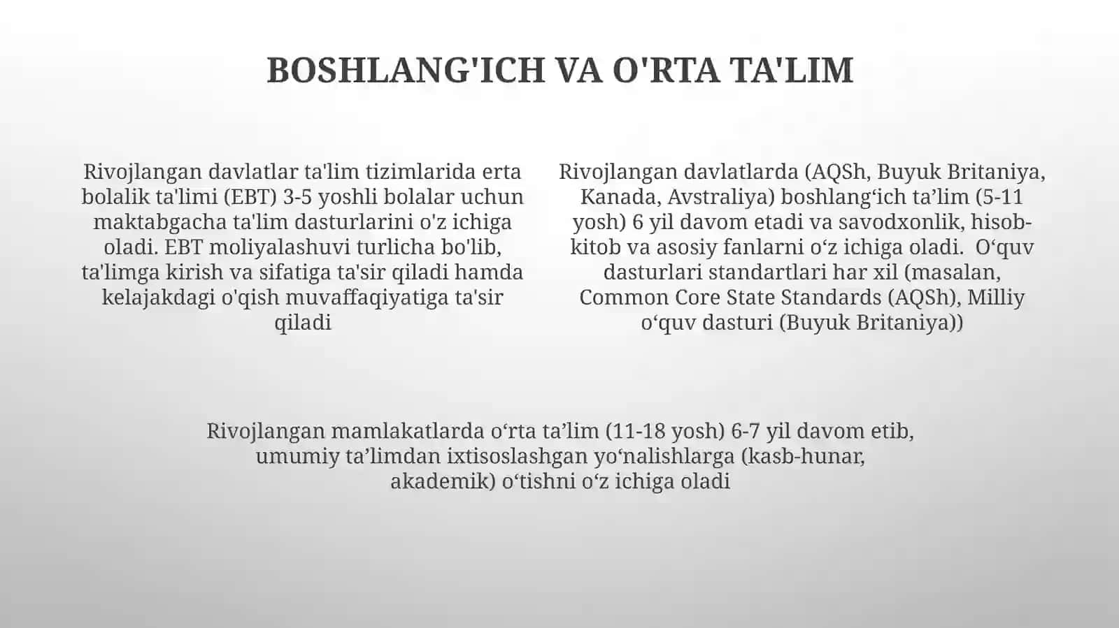 Iqtisodiy rivojlangan mamlakatlarda ta'lim tizimi 4