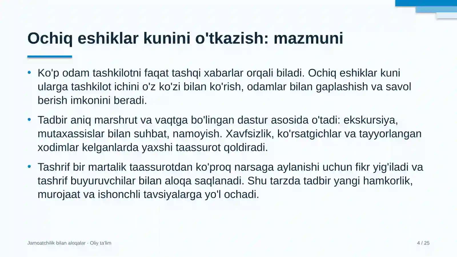 alkogolsiz ichimliklar ishlab chiqarishda ochiq eshiklar kunini o'tkazish 9123 4