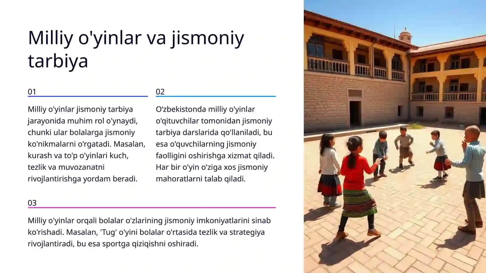 Milliy harakatli oʻyinlar orqali sport oʻyinlari elementlarini oʻrgatish 4