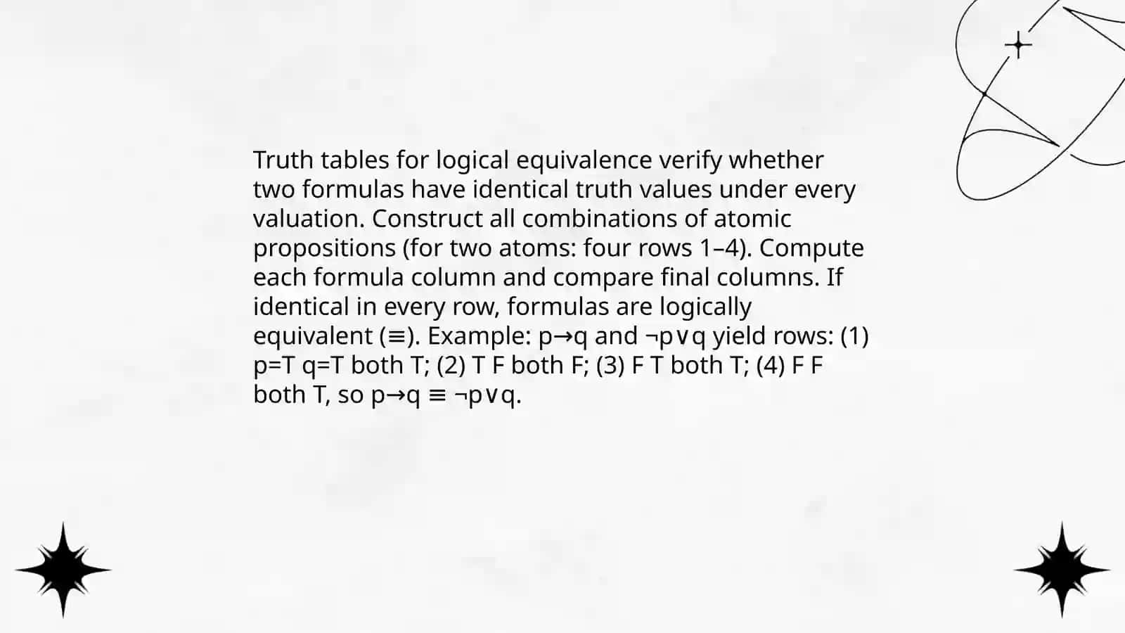 Logical equivalence 4