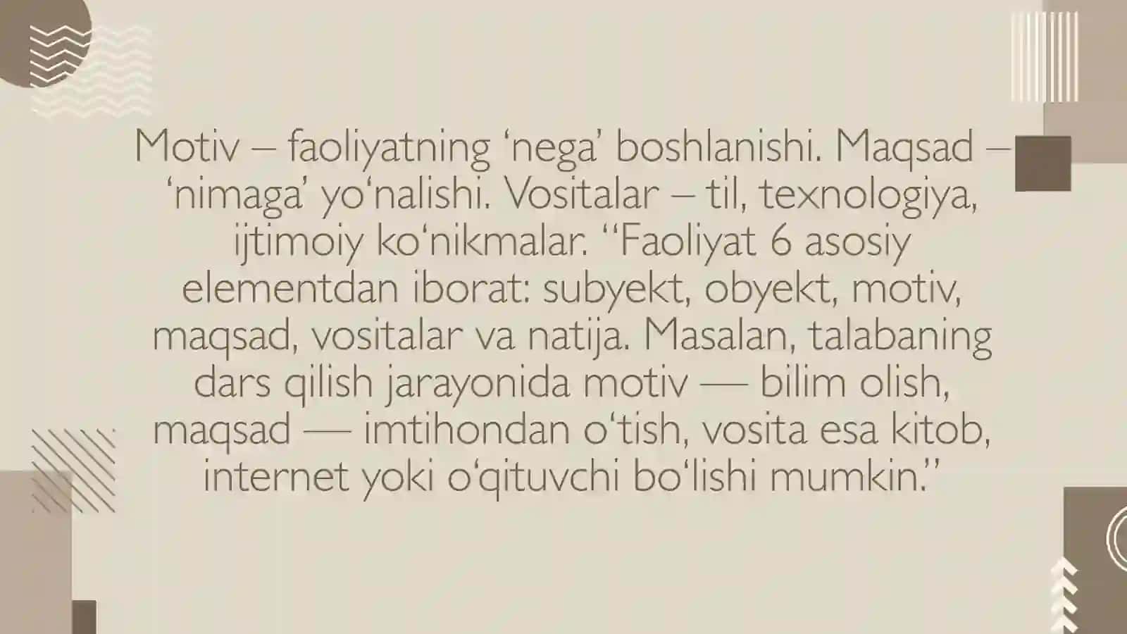 FAOLIYAT NAZARIYASI 4