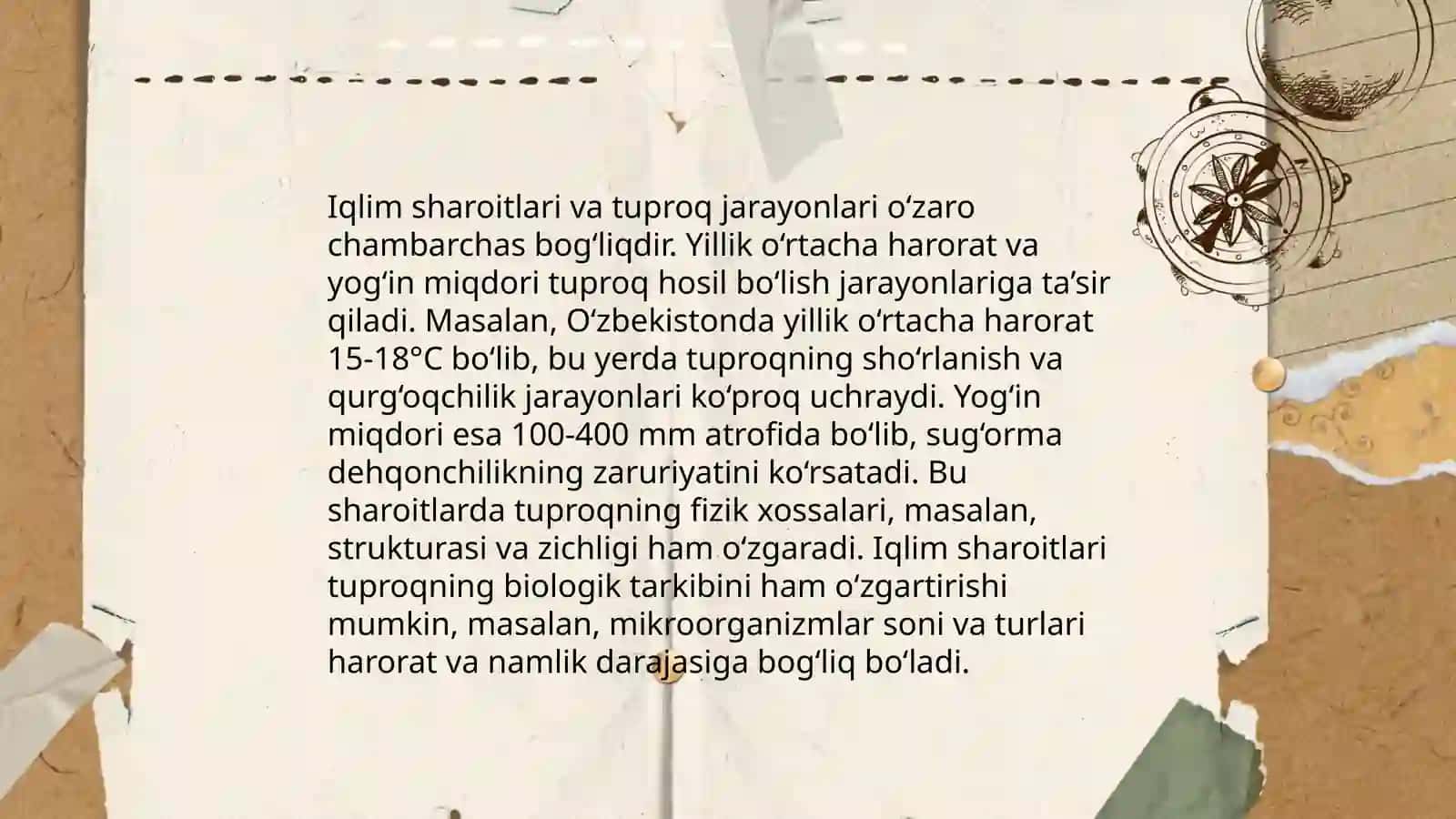 Geografik zo'nalar bo'yicha tuproq hosil qiluvchi jarayonlar 4