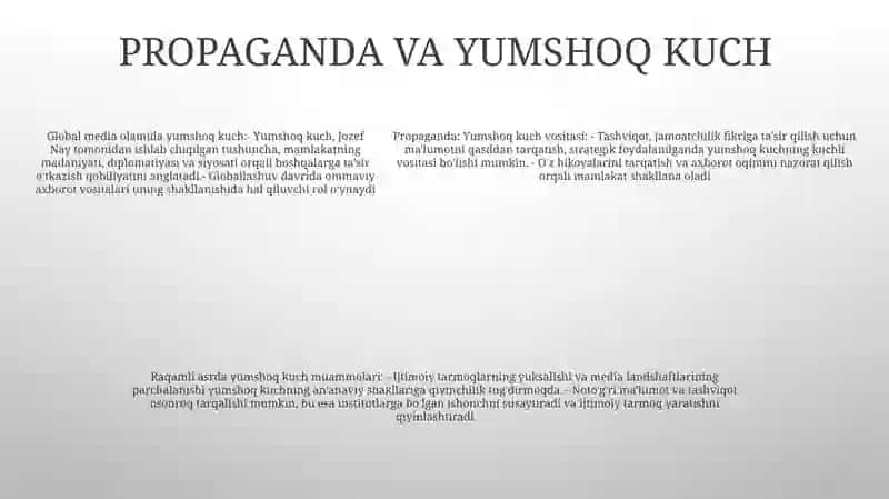 Xorijiy Ommaviy Axborot Vositalarni Media Zamondagi Órni 4