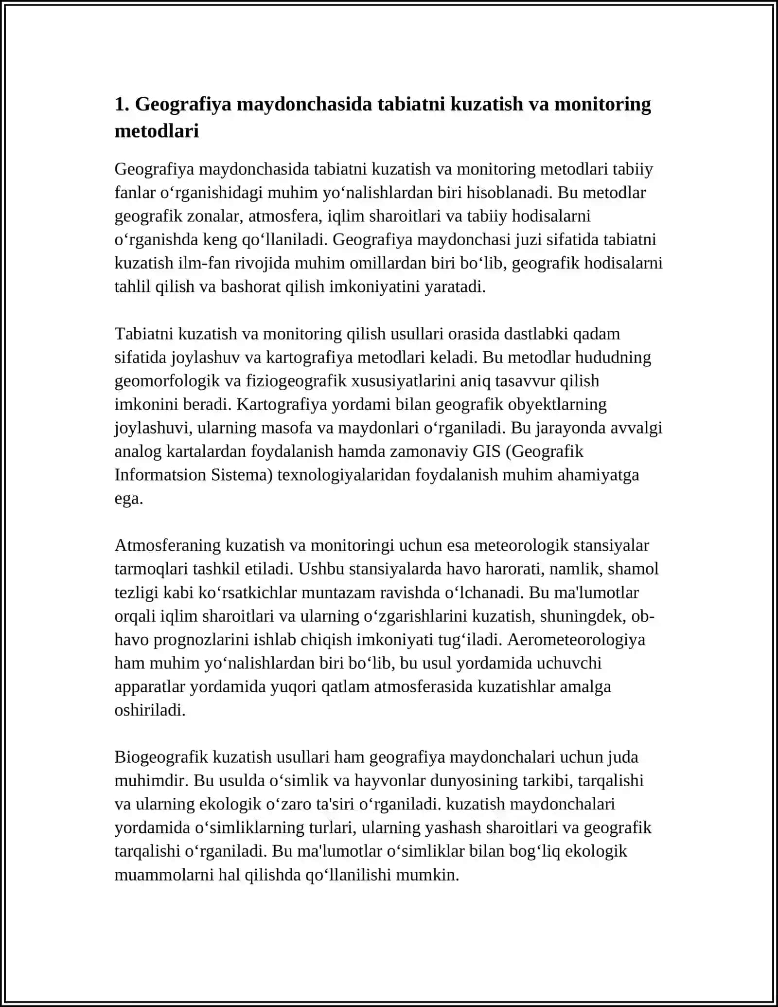 GEOGRAFIYA MAYDONCHASINING TABIIY FANLARNI ÕRGANISHDAGI AHAMIYATI 4