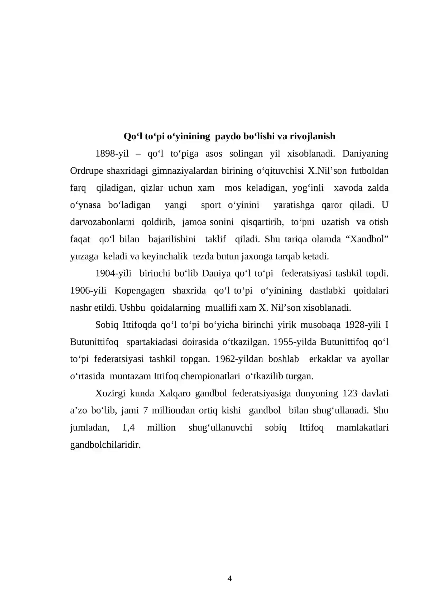 Qo‘l to‘pi o‘yinining paydo bo‘lishi va rivojlanishi 4