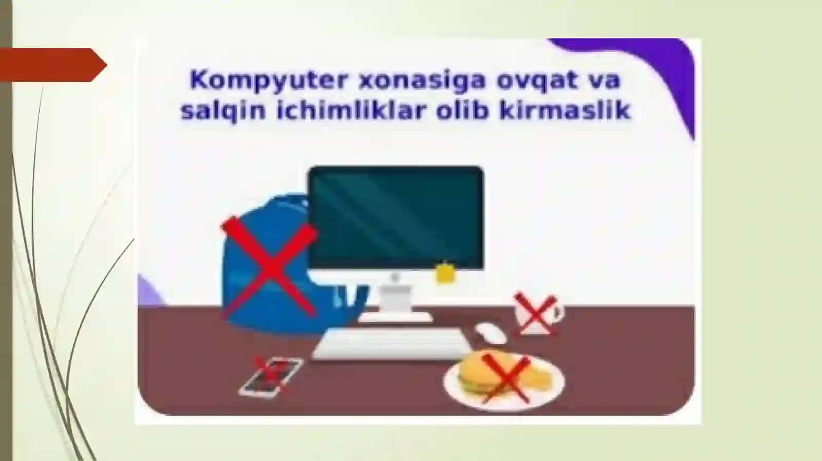 Boshlang’ich sinflarda kompyuter xonasida sanitariya gigiyenA QOIDALARI 4