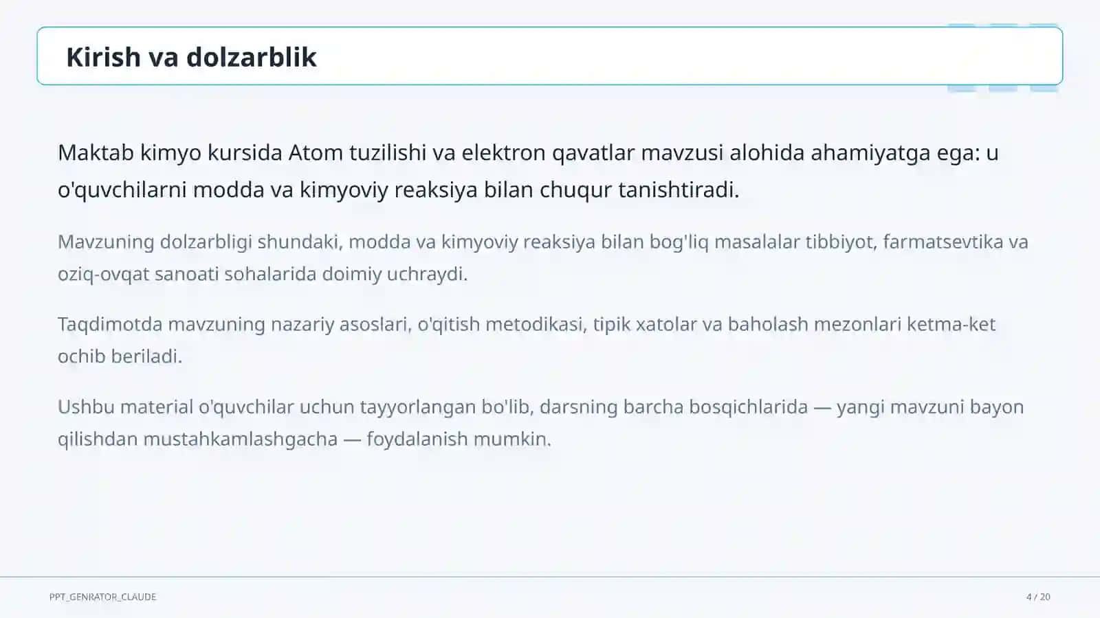 Atom tuzilishi va elektron qavatlar (8-sinf) 4