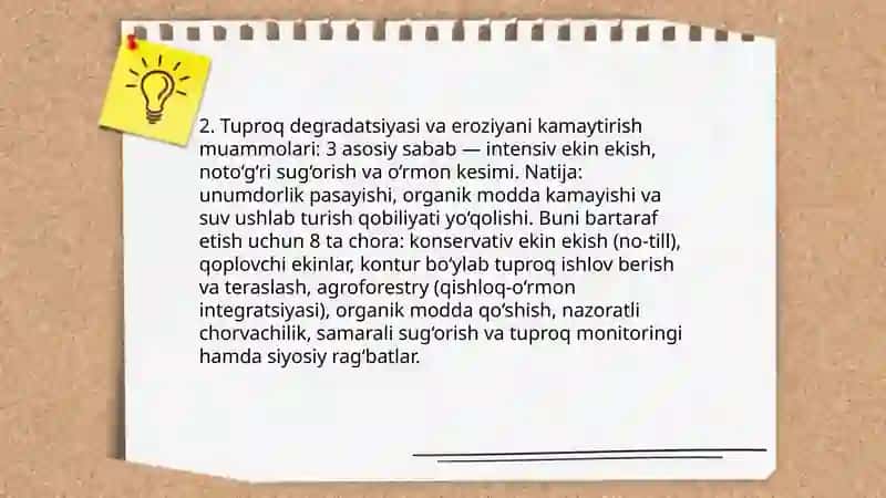 Qishloq xo‘jaligini “yashil iqtisodiyot” asosida rivojlantirish muammolari 4