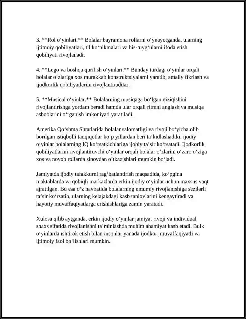 BOLALARDA IJODIY QOBILIYATLARNI RIVOJLANTIRISH 4