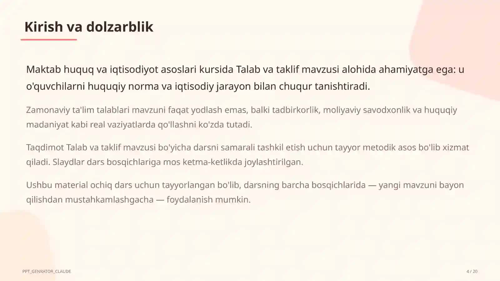 Talab va taklif (9-sinf) 4